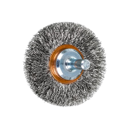 Pferd Mtd Crimped Wheel Brush, .008 Ss, 2 82907